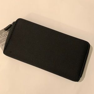 Black zip around long wallet